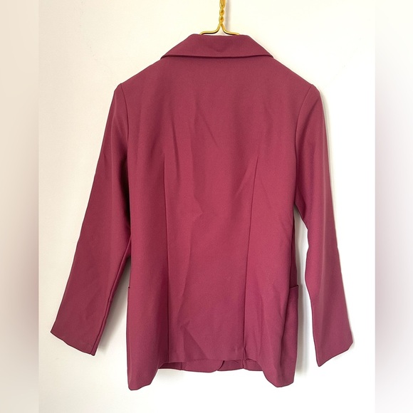 Vintage 80’s Levi’s Bend Over Pink Maroon Blazer Jacket Women’s Size 10 USA Made - Picture 3 of 6